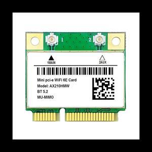 AX210HMW Card 6E Mini PCI-E AX210 802.11Ax/Ac 2.4G/5G//6G BT5.2 Wireless Adapter for Laptop