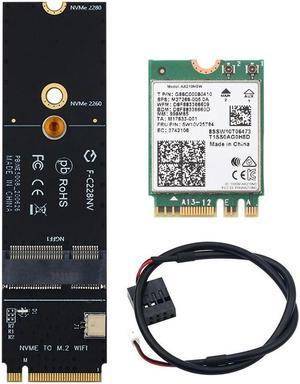 5374Mbps 6E AX210 2.4G/5Ghz/6Ghz for Bluetooth 5.2 To M Key NVMe SSD Port Network Wlan Adapter