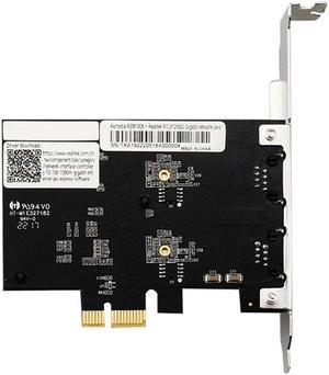 1 Pcs PCIE X1 Gigabit Network Card Dual-Port 2.5G Desktop Network Card More Durable