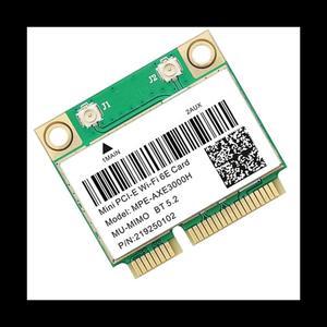 MPE-AXE3000H Card 6E 2400Mbps Mini PCI-E Card for BT 5.2 802.11AX 2.4G/5G/6Ghz Wlan Network Card