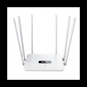 6 Antennas Router Wireless Router 2.4G 300Mbps AP/Dial Mode Repeater 6 High Gain Antennas for Company(US Plug)