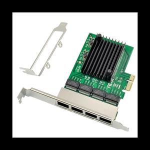 RJ45 4-Port Gigabit Network Card Ethernet Server PCIE Network Card Adapter PCI-E X1 Interface