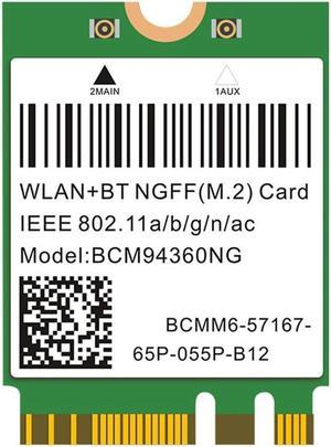 1200Mbps 802.11Ac Card BCM94360NG NGFF M.2 5Ghz WLAN Bluetooth 4.0 Card DW1560 Wireless Network Card for Windows