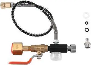 Charging Valve Connector, Carbon Dioxide Inflation Connector M11X1 Thread Quick Connect Adapter CGA320