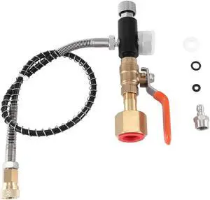 Charging Valve Connector, Carbon Dioxide Inflation Connector M11X1 Thread Quick Connect Adapter W21.8-14