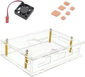 Acrylic Protective Case Fan Heat Dissipation Enclosure Heatsink For Banana F3     Acrylic Protective Case Fan Heat Dissipation Enclosure Heatsink For Banana F3
