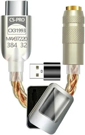 ruth's sister USB C to 3.5mm Sound Adapter Type C to Headphone Dongle 32bit 384KHz DAC Cable