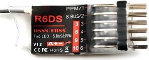 ruth's sister R6DS 2.4G 6CH Radio Control System Receiver for AAT9/AT9S/AT10/AT10II Transmitter