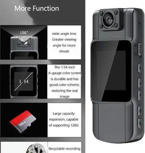 ruth's sister Professional Wearable Camera 180°Rotation Lens Portable Camcorders Sports Video Recorder 1080P Infrare Night Visioned