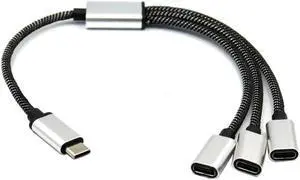 ruth's sister USB C Male to 3 USB C Female Splitter Converter Adapter Extension Connector