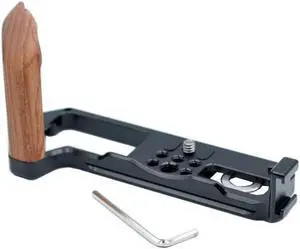 ruth's sister Vertical Quick Release L Plate Bracket Holder Wooden Side Grip L Bracket Replacement for X-T4 Camera