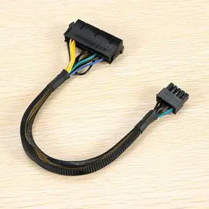 Ruth's sister 24 Pin To 10 Pin ATX PSU Main Power Adapter Braided Sleeved Cable For For PC And Servers 12-Inch(30Cm)