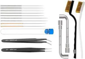 Ruth's sister 3D Printer Cleaner Tool Copper Wire Brush Toothbrush Nozzle Cleaning Needle 3D Printer Parts Cleaning Tool Wrench Kit