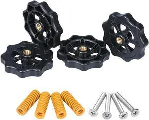 Ruth's sister 4Pcs Upgraded Hand Twist Leveling Nut Diameter 40Mm + 4Pcs Hot Bed Spring + 4Pcs M4x35mm Screws For CR10 3D Printer