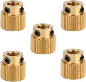 Ruth's sister 5PCS For 3D Printers, 40-Tooth Brass Extrusion Wheels For Extruding Consumables In The Extrusion Mechanism Ruth's sister 5PCS For 3D Printers, 40-Tooth Brass Extrusion Wheels For Extruding Consumables In The Extrusion Mechanism