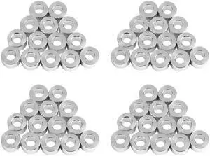 Ruth's sister 40Pcs Aluminum Column Flat Gasket Bushing 6Mm Aluminum Bushing Aluminum Barrier 3D Printer Accessories For Openbuilds
