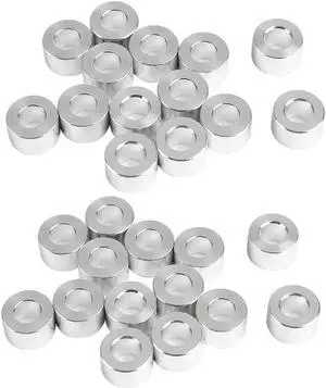 Ruth's sister 20X Aluminum Column Flat Gasket Bushing 6Mm Aluminum Bushing Aluminum Barrier 3D Printer Accessories For Openbuilds