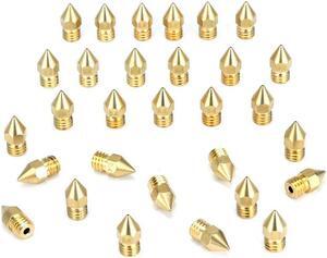 Ruth's sister 30 Pcs 3D Printer Extruder Nozzle-MK8 0.4 Mm Nozzle For Ender 3 Anet A8 Makerbot MK8 Creality CR-10 CR-10S S4 S5 3Pro 5