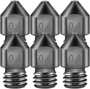 Ruth's sister 6 Pcs 3D Printer Extruder Nozzle Mk8 Hardened Steel Nozzle 0.4 Mm/1.75 Mm Ender 3 Wear-Resistant Nozzle For 3D Printer