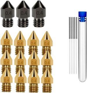 Ruth's sister MK8 Nozzle 3D Printer Extruder Nozzles Hardened Steel, Brass Nozzle Wear Resistant Nozzle For Makerbot Creality CR-10