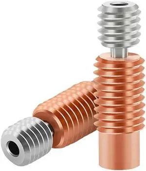 Ruth's sister 2 PCS Heat Break Throat Tube All Metal Heating Block For 1.75Mm 3D Printer Parts & Accessories MK3 V6 Heater Block