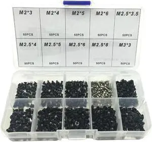 Ruth's sister 500Pcs Laptop Universal Screw Replacement Kit M2, M2.5, M3 For Gateway