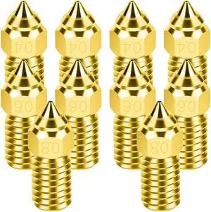 Ruth's sister 10Pcs Nozzle 0.4/0.6/0.8Mm 3D Printer Accessories M6 Hotend Extruder Nozzle For Ender 3 V3 Se/5 S1/Ender 7 3D Printer