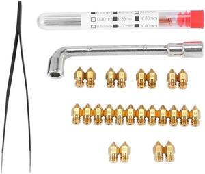 Ruth's sister 37Pcs 3D Printer Nozzles MK8 Nozzle 0.2,0.3,0.4,0.5,0.6,0.8,1.0Mm Extruder Print Head For Creality CR-10 Ender 3 5