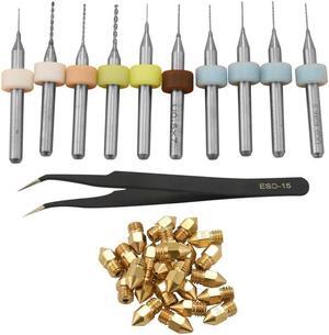 Ruth's sister 3D Printer Nozzle Kit MK8 Extruder Nozzles Copper Print Head With Cleaning Drill Bits For Creality CR-10 Ender