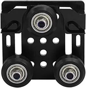 Ruth's sister V Wheel With Plate And 6Mm Belt Buckle For 2020 Aluminum Profile 3D Printer Parts For CNC Kossel Black Wheel