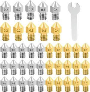 Ruth's sister 3D Printer Nozzles,MK8 Stainless Steel And Brass Nozzle With Storage Box Spanner For 3D Printer Makerbot Creality CR-10