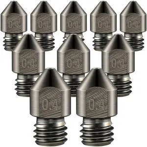 Ruth's sister 10PCS 3D Printer Extruder Nozzle Mk8 Hardened Steel Nozzle 0.4Mm Nozzle Full Metal Hot End For Ender3 3D Printers