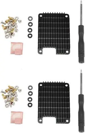 Ruth's sister 2 Sets Heatsink Aluminium Radiator Cooling Fin For Raspberry Pi CM4 Compute Module 4 CPU Heat Sink With Thermal Pads Ruth's sister 2 Sets Heatsink Aluminium Radiator Cooling Fin For Raspberry Pi CM4 Compute Module 4 CPU Heat Sink With Thermal Pads