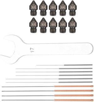 Ruth's sister 3D Printer Nozzles, Hardened Steel MK8 Nozzle With Cleaning Tool Kit For Ender 3 / Ender 3Pro, CR-10 Series, Prusa I3