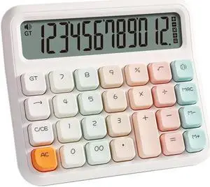 Ruth's sister Desktop Calculator 12-Digit Display, Cute And Ergonomic Design With Large LCD Screen For Home, School, Office Use Ruth's sister Desktop Calculator 12-Digit Display, Cute And Ergonomic Design With Large LCD Screen For Home, School, Office Use