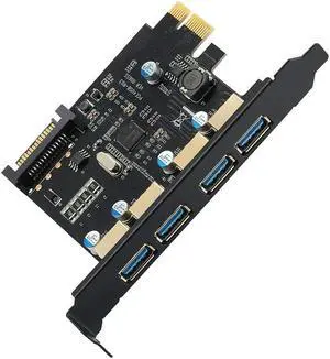 Ruth's sister USB3.0 4-Port Expansion Card, PCI-E To USB 3.0 Type-A Expansion Card With 15-Pin SATA Power Connector