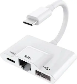 Ruth's sister 3 In 1 Charger Adapter For Type-C To Lan 100Mbps Ethernet Rj45 Adapter Otg Usb 3.0 Camera Reader For Type-C Smart Phone