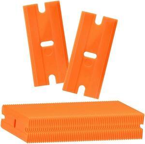 Ruth's sister 500 Pcs Plastic Razors Blades, Double Edged Scraper Blades, Plastic Knife Blades Replacement Suit For Cleaning Glass