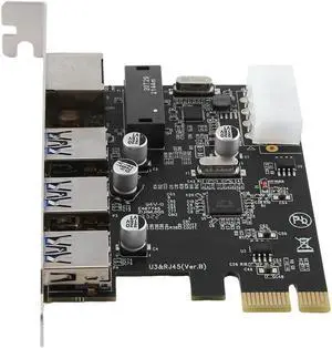 Ruth's sister 1 Piece Pcie Slot To RJ45 USB 3.0 Pcie Expansion Card With Gigabit Ethernet Controller PCI Express Adapter For Desktop PC