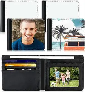 Ruth's sister 4Pcs Sublimation Wallet Blank Heat Transfer Sublimation Wallets Bank Card Holder For Men Gift Office Travel Work Supply