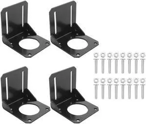 Ruth's sister 4Pcs 57 Stepper Motor Nema 23 Fixed Seat, Nema 23 Stepper Motor Steel Mounting Bracket,With Mounting Screws