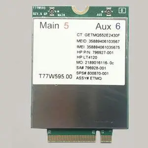 Ruth's sister T77W595 4G Module M.2 150MBPS 796928-001 LTE Modem For Elite X2 840 850 G3 640 650 645 G2