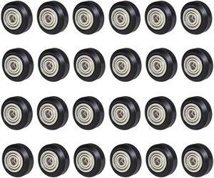 Ruth's sister 24 Pcs 3D Printer Plastic Linear 625Zz Pom Pulley Wheel With Bearing Gear Ender 3 Pulley For Ender 3 Series 3D Printer