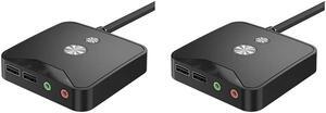 Ruth's sister 2X Computer Desktop Power Switch External PC Host Power Supply On/Off Push Button Switch, Dual USB And Audio Ports