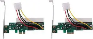 Ruth's sister 2X PCI-Express To PCI Adapter Card PCI-E X1/X4/X8/X16 Slot With 4 Pin Power Cable Card