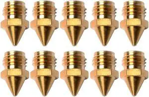 Ruth's sister 3D Printer Accessories, 0.4Mm Brass Nozzle Head, Suitable For A10M A20M A30M A10T A20T (10 Pack)