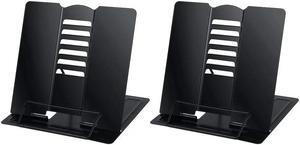 Ruth's sister 2PC Desk Book Stand Holder For Reading, Adjustable Metal Reading Stand For Textbooks Recipes Music Books Tablet