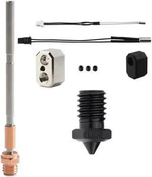 Ruth's sister For Prusa I3 MK4 Extruder Hotend Kit 0.4MM Hardened Steel 3-Hole Nozzle Copper Plated Heating Block 24V 40W Heating Rod