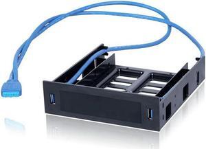 Ruth's sister 6 X USB 3.0 Front Panel With 3.5Inch Device/HDD Or 2.5Inch SSD/HDD To 5.25 Floppy To Optical Drive Bay Tray Bracket