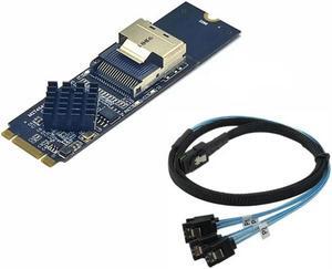 Ruth's sister M.2 NVME To Mini SAS SFF-8087 Expansion Card Support 4 Port SATA3.0 6Gbps HDD SSD SATA Controller SFF8087 To M2 NVME Durable